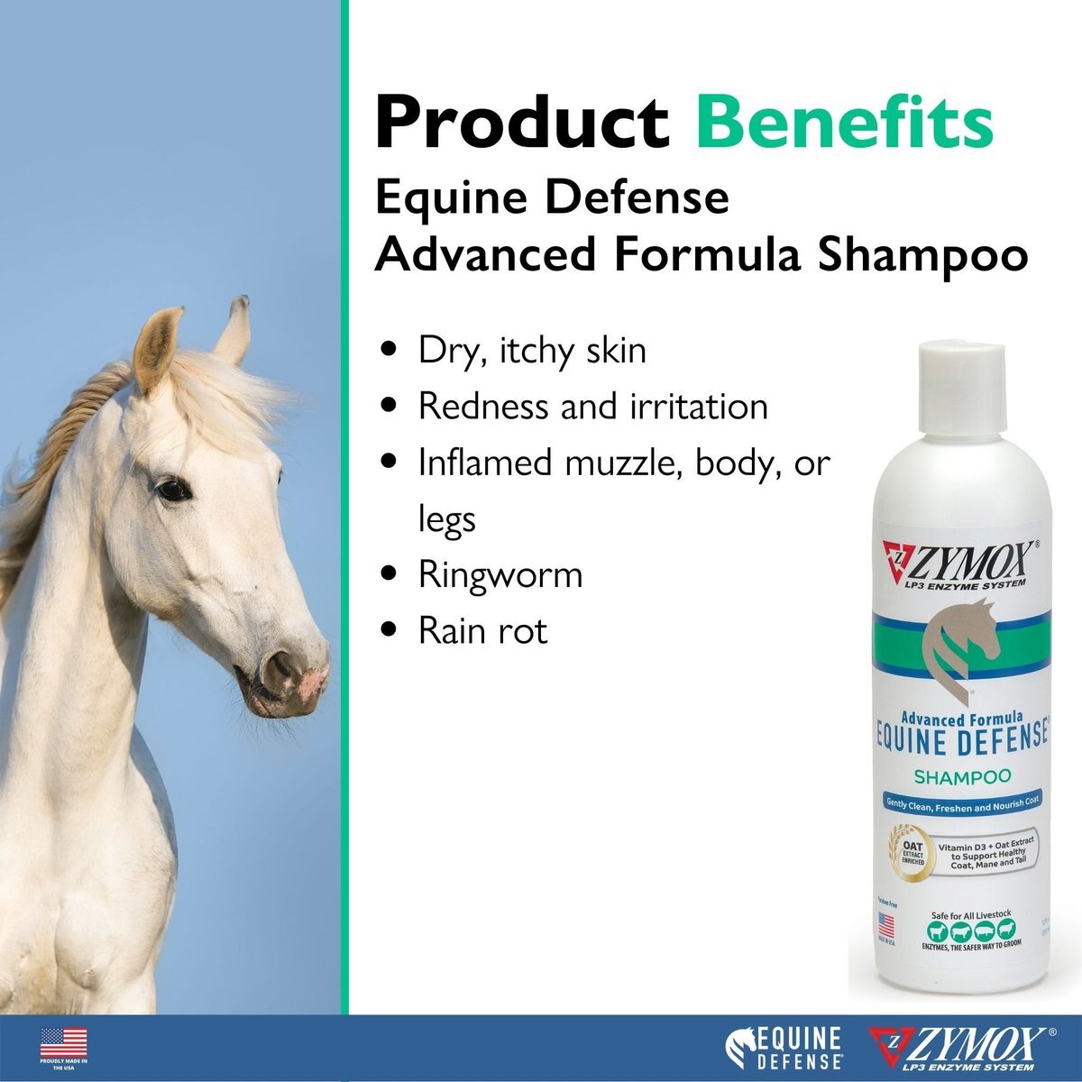 Zymox Equine Defense Horse Skin & Coat Wash