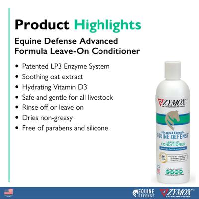 Show full view: Zymox Equine Defense Advanced Formula Leave-On Horse Conditioner, 12-oz bottle slide 3 of 6