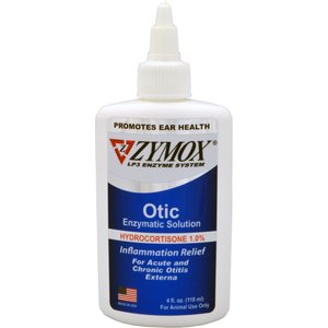 Zymox Otic Dog & Cat Ear Infection Treatment with Hydrocortisone, 4-fl oz bottle