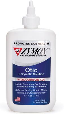 Show full view: Zymox Otic Dog & Cat Ear Infection Treatment with Hydrocortisone, 8-fl oz bottle slide 1 of 11