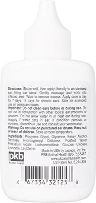 Show full view: Zymox Otic Ear Infection Treatment without Hydrocortisone, 1.25-fl oz bottle + Enzymatic Ear Cleanser for Dogs & Cats, 4-fl oz bottle slide 3 of 8