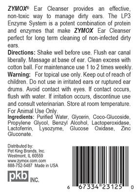 Show full view: Zymox Otic Ear Infection Treatment without Hydrocortisone, 1.25-fl oz bottle + Enzymatic Ear Cleanser for Dogs & Cats, 4-fl oz bottle slide 7 of 8