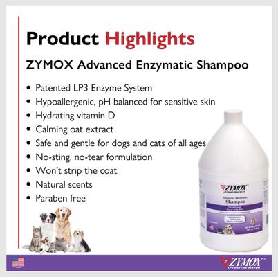 Show full view: Zymox Topical Cream with Hydrocortisone 0.5%, 1-fl oz bottle + Advanced Enzymatic Oatmeal Cat & Dog Shampoo, 12-fl oz bottle slide 8 of 9