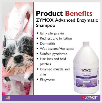 Show full view: Zymox Topical Cream with Hydrocortisone 0.5%, 1-fl oz bottle + Advanced Enzymatic Oatmeal Cat & Dog Shampoo, 12-fl oz bottle slide 9 of 9