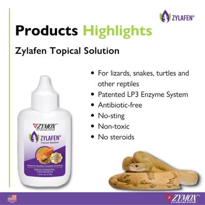 Show full view: Zymox Zylafen Reptile Topical Solution, 1.25-oz bottle slide 3 of 7