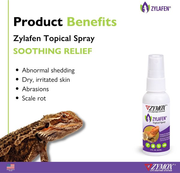 Zymox Zylafen Reptile Topical Spray, 2-oz bottle