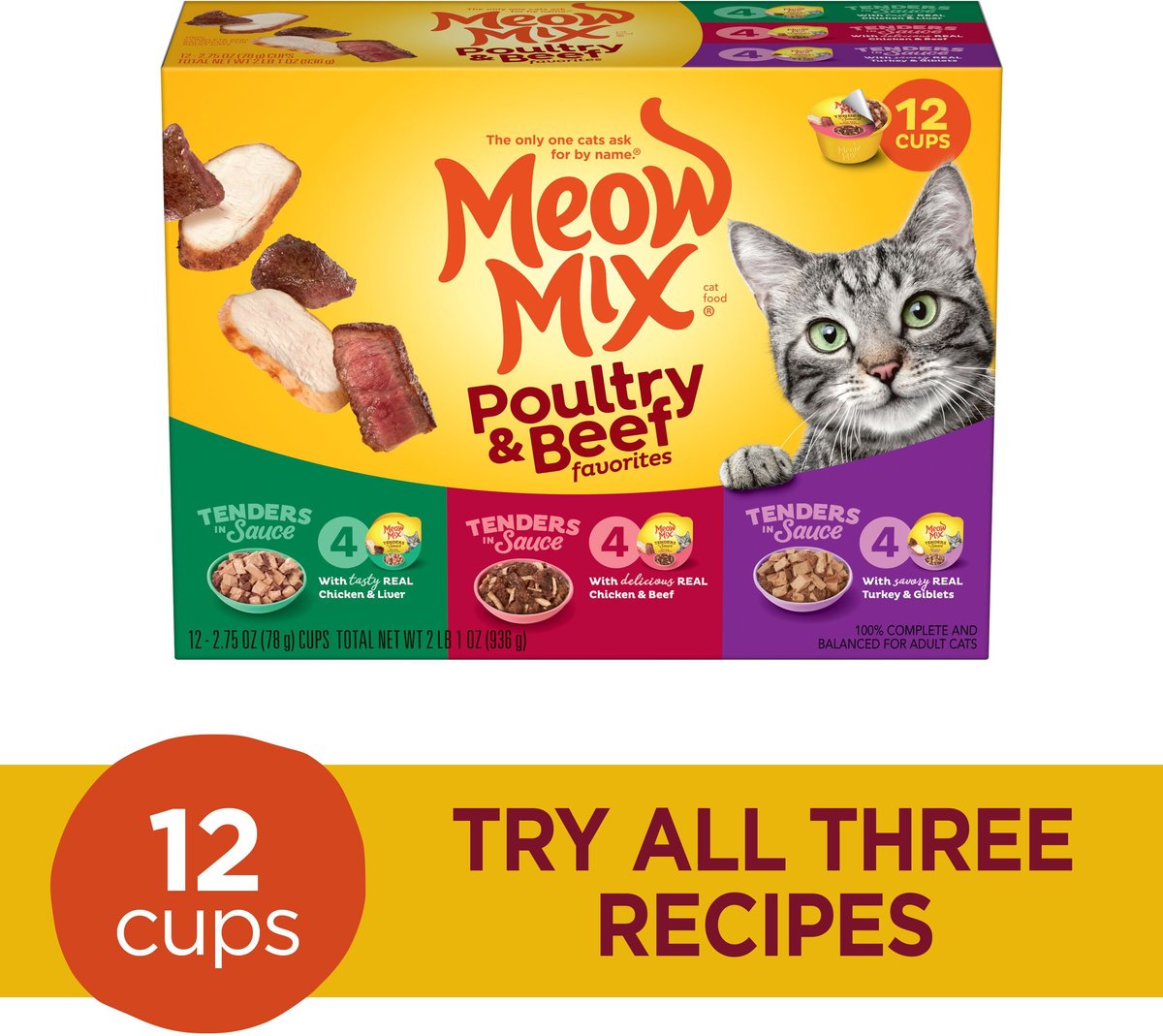 Meow mix tender cheap favorites wet cat food