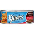 9 Lives Hearty Cuts with Real Beef & Chicken in Gravy Canned Cat Food, 5.5-oz, case of 24
