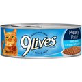 9 Lives Meaty Pate with Real Ocean Whitefish Canned Cat Food, 5.5-oz, case of 24