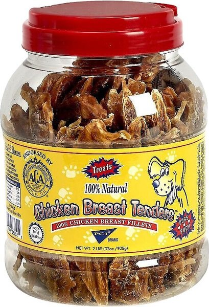 Pet Center Sliced Chicken Breast Tenders Dog Treats, 2-lb jar slide 1 of 4