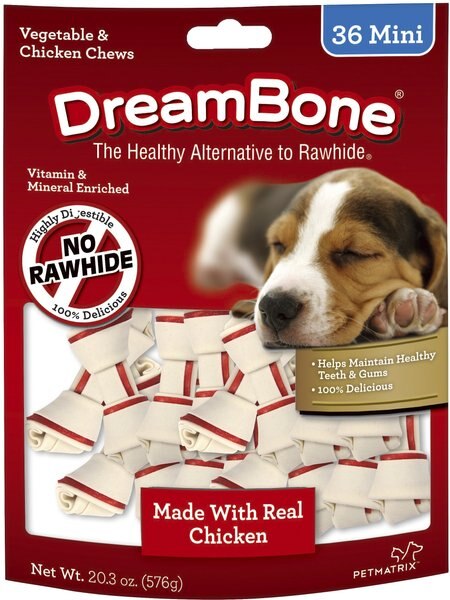 DreamBone Mini Chicken Chew Bones Dog Treats, 36 count slide 1 of 6