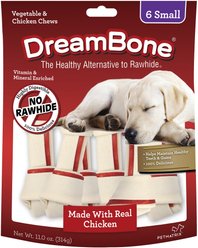 DreamBone Small Chicken Chew Bone Dog Treats, 6 count