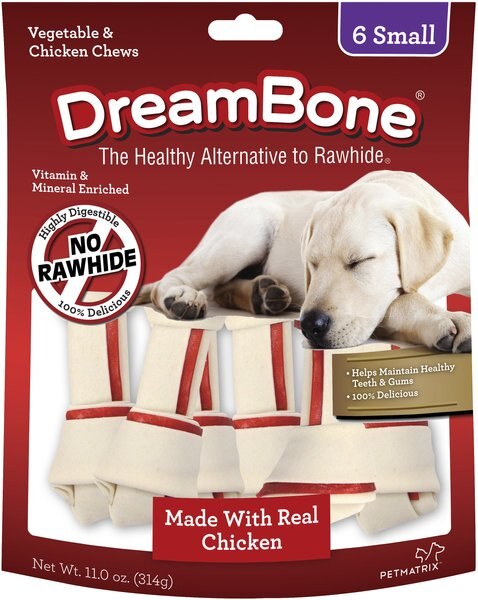 DreamBone Small Chicken Chew Bone Dog Treats, 6 count slide 1 of 6