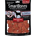 SmartBones Mini Beef Chew Bones Dog Treats, 24 count