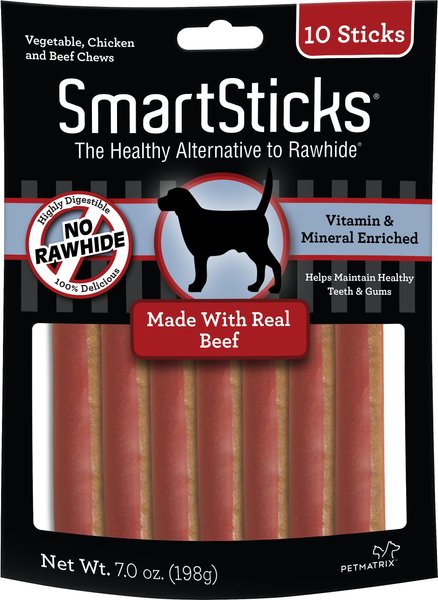 SmartBones SmartSticks Beef Chews Dog Treats, 10 count slide 1 of 4