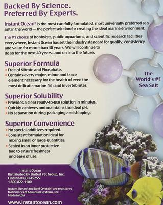 Show full view: Instant Ocean Sea Salt for Aquariums, 200-gal slide 3 of 9