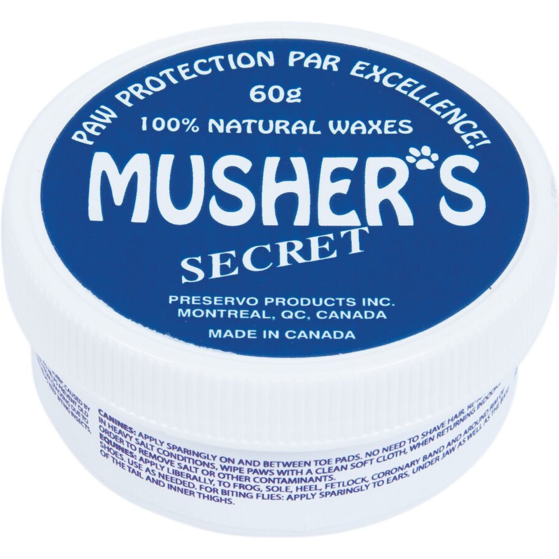 Musher's Secret Dog Paw Wax 200 g (7oz) - Moisturizing Dog Paw Balm that  Creates an Invisible Barrier That Protects and Heals Dry Cracked Paws 