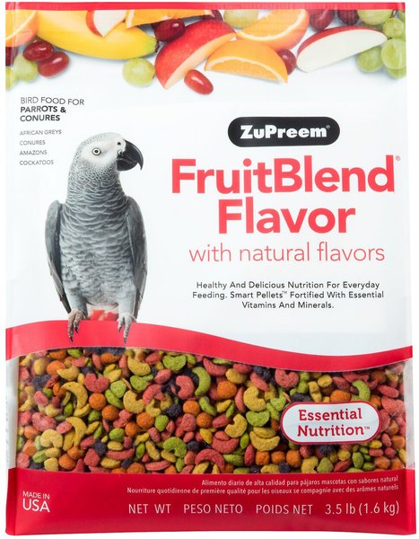 ZuPreem FruitBlend Flavor with Natural Flavors Daily Parrot & Conure Bird Food, 3.5-lb bag slide 1 of 8