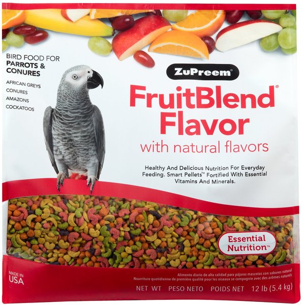 ZuPreem FruitBlend Flavor with Natural Flavors Daily Parrot & Conure Bird Food, 12-lb bag slide 1 of 7