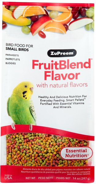 ZuPreem FruitBlend Flavor with Natural Flavors Daily Small Bird Food, 14-oz bag slide 1 of 5