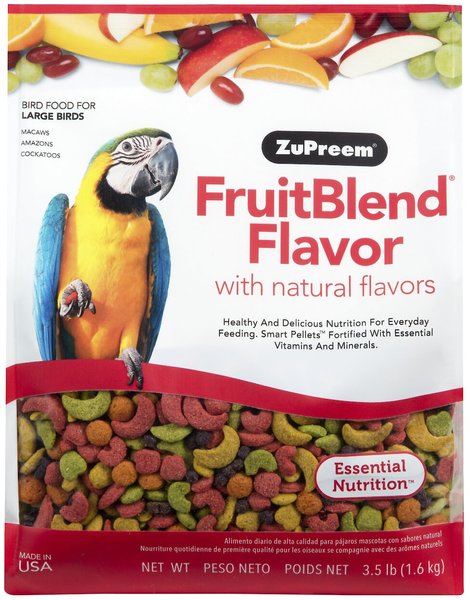 ZuPreem FruitBlend with Natural Fruit Flavors Daily Large Bird Food, 3.5-lb bag slide 1 of 7