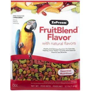 ZuPreem FruitBlend Flavor with Natural Flavors Daily Large Bird Food, 3.5-lb bag