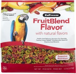 ZuPreem FruitBlend Flavor with Natural Flavors Daily Large Bird Food, 12-lb bag