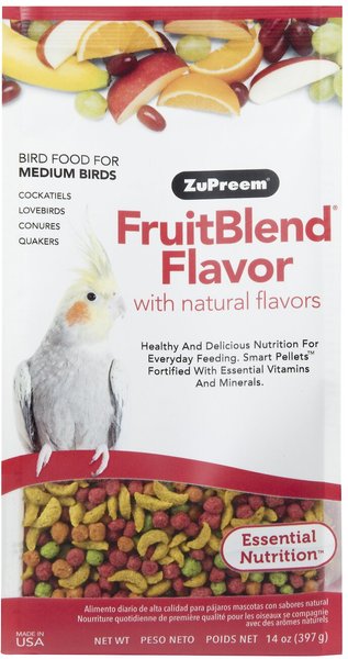 ZuPreem FruitBlend Flavor with Natural Flavors Daily Medium Bird Food, 0.875-lb bag slide 1 of 5