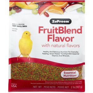 ZuPreem FruitBlend Flavor with Natural Flavors Daily Extra Small Bird Food, 2-lb bag