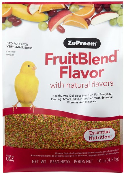 ZuPreem FruitBlend with Natural Fruit Flavors Daily Extra Small Bird Food, 10-lb bag slide 1 of 6