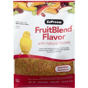 ZuPreem FruitBlend with Natural Fruit Flavors Daily Extra Small Bird Food, 10-lb bag