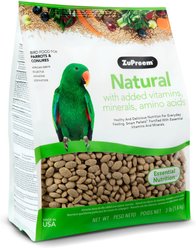 ZuPreem Natural Daily Parrot & Conure Bird Food, 3-lb bag