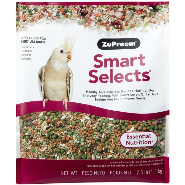 ZUPREEM Smart Selects Parrot & Conure Food, 4-lb Bag - Chewy.com