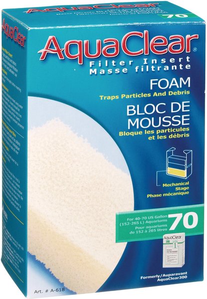 AquaClear Foam Filter Insert, Size 70 slide 1 of 3