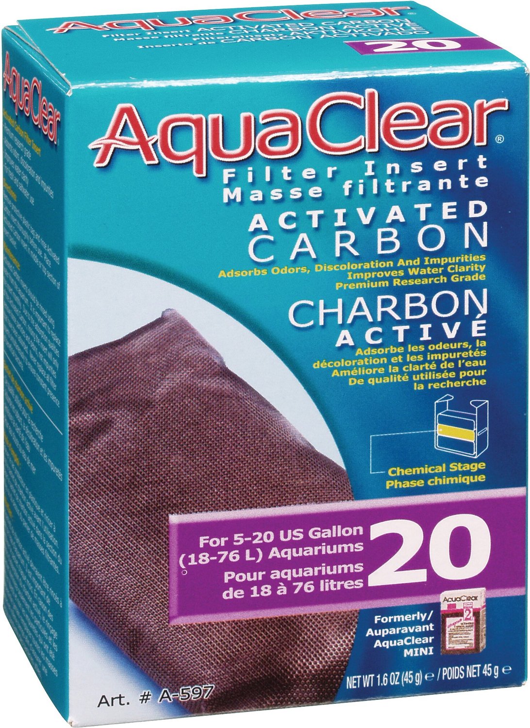 AquaClear Mini Activated Carbon Filter Insert