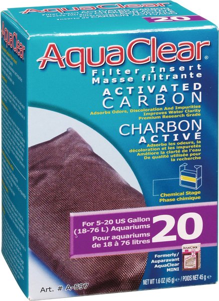 AquaClear Mini Activated Carbon Filter Insert, Size 20 slide 1 of 2
