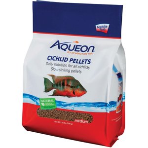 Aqueon Medium Cichlid Pellet Fish Food, 25-oz bag