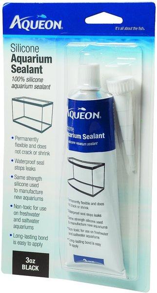 AQUEON Silicone 3-oz Aquarium Sealant, Black 