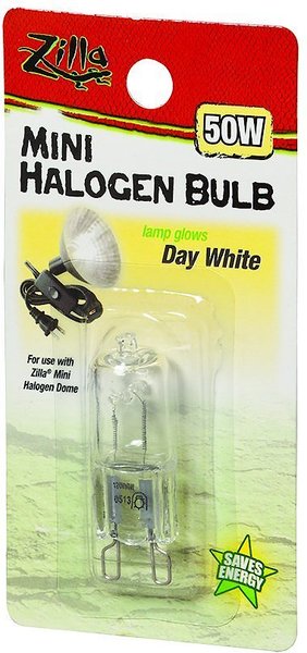 Zilla Light & Heat Mini Halogen Bulb for Reptile Terrariums, Day White, 50 Watts slide 1 of 6