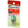 Zilla Light & Heat Mini Halogen Bulb for Reptile Terrariums, Night Red, 50 Watts