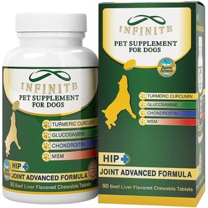 Infinite Pet Life Hip & Joint Advanced Formula Beef Liver Flavor Dog Supplement, 90 count