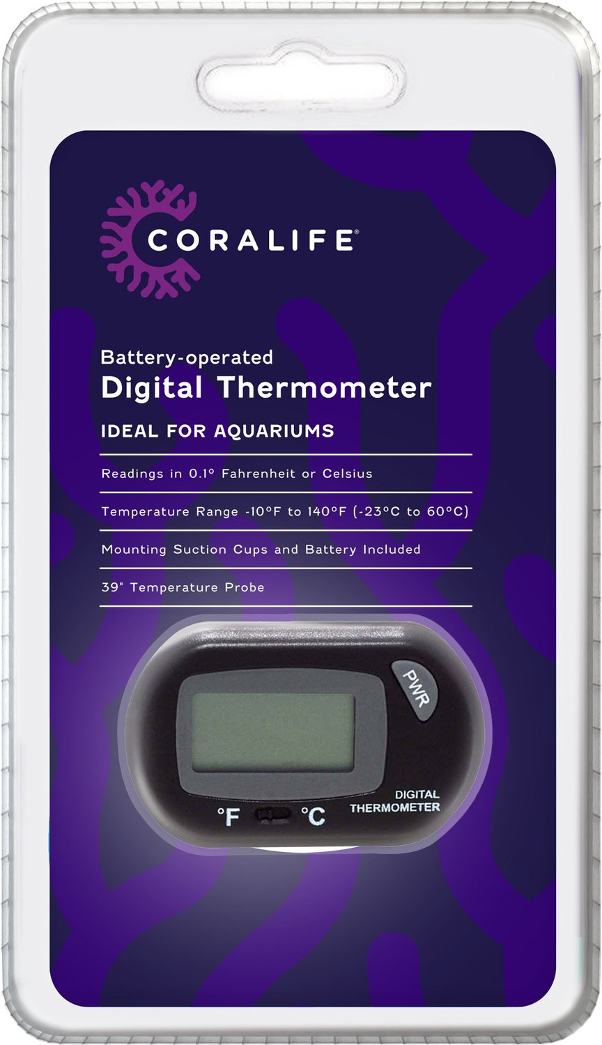 Coralife Battery Operated Digital Thermometer for Aquariums