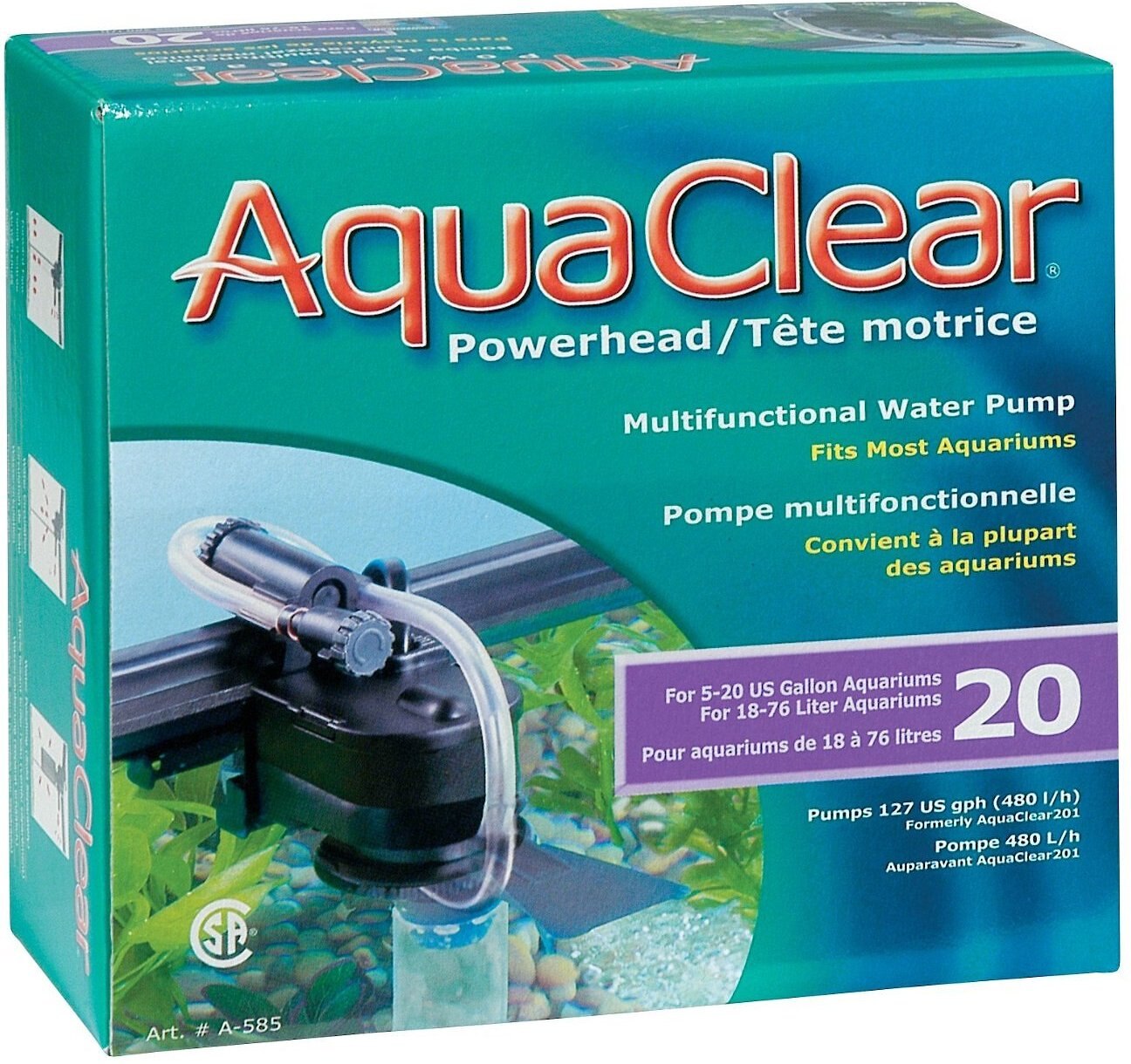 AQUACLEAR Powerhead Water Pump, Size 20 - Chewy.com