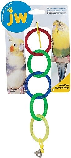 JW Pet Activitoy Birdie Olympia Rings Toy, Small/Medium