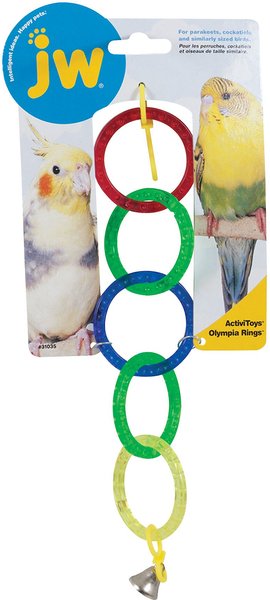 JW PET Activitoy Birdie Olympia Rings Toy Small Medium Chewy