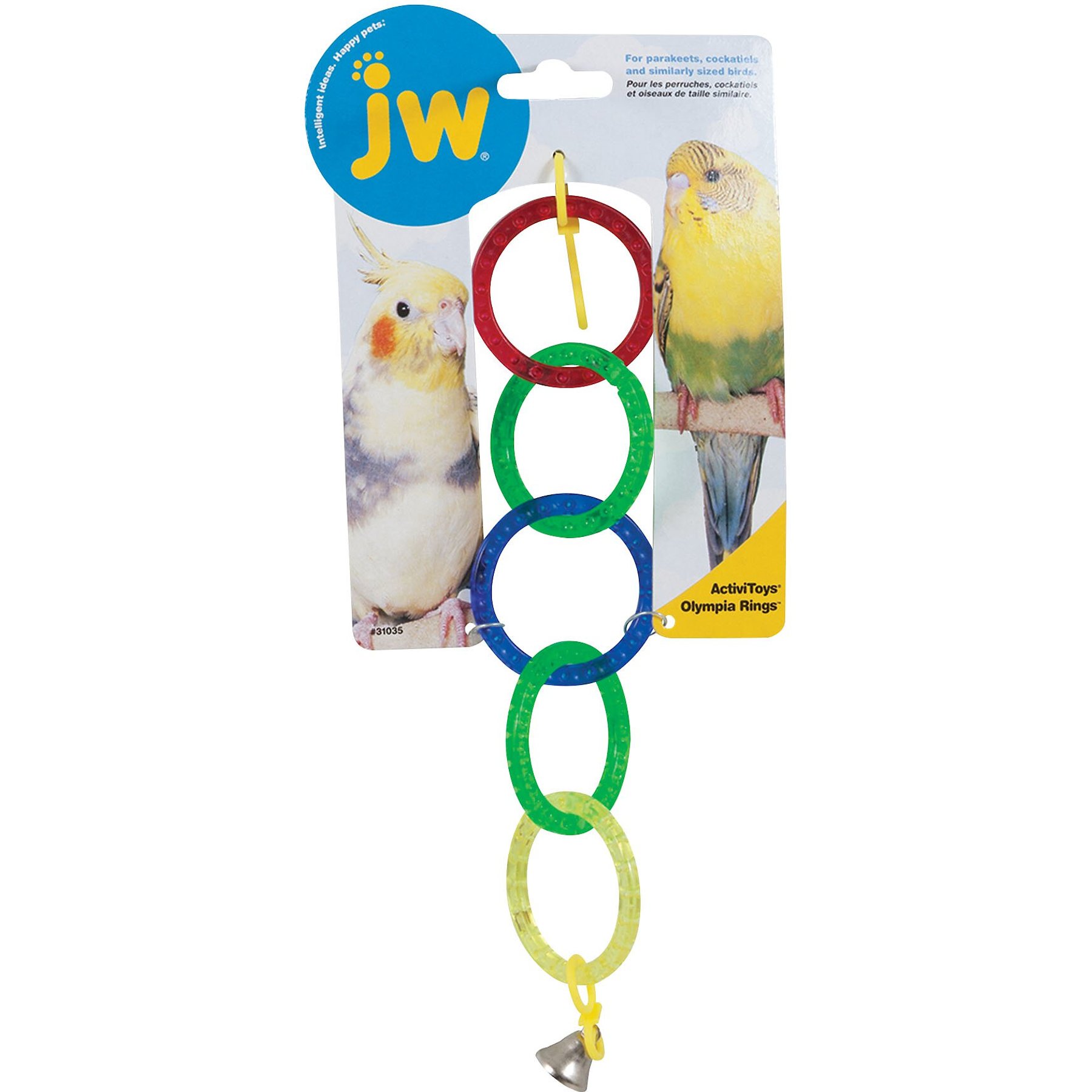 JW PET Activitoy Birdie Olympia Rings Toy, Small/Medium 