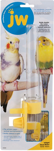 JW Pet Clean Water Silo Bird Waterer, Tall slide 1 of 3