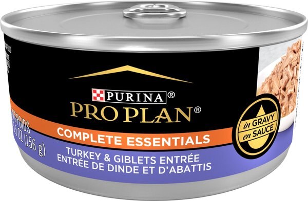 Purina Pro Plan Adult Turkey & Giblets Entree in Gravy Canned Cat Food, 5.5-oz, case of 24 slide 1 of 6