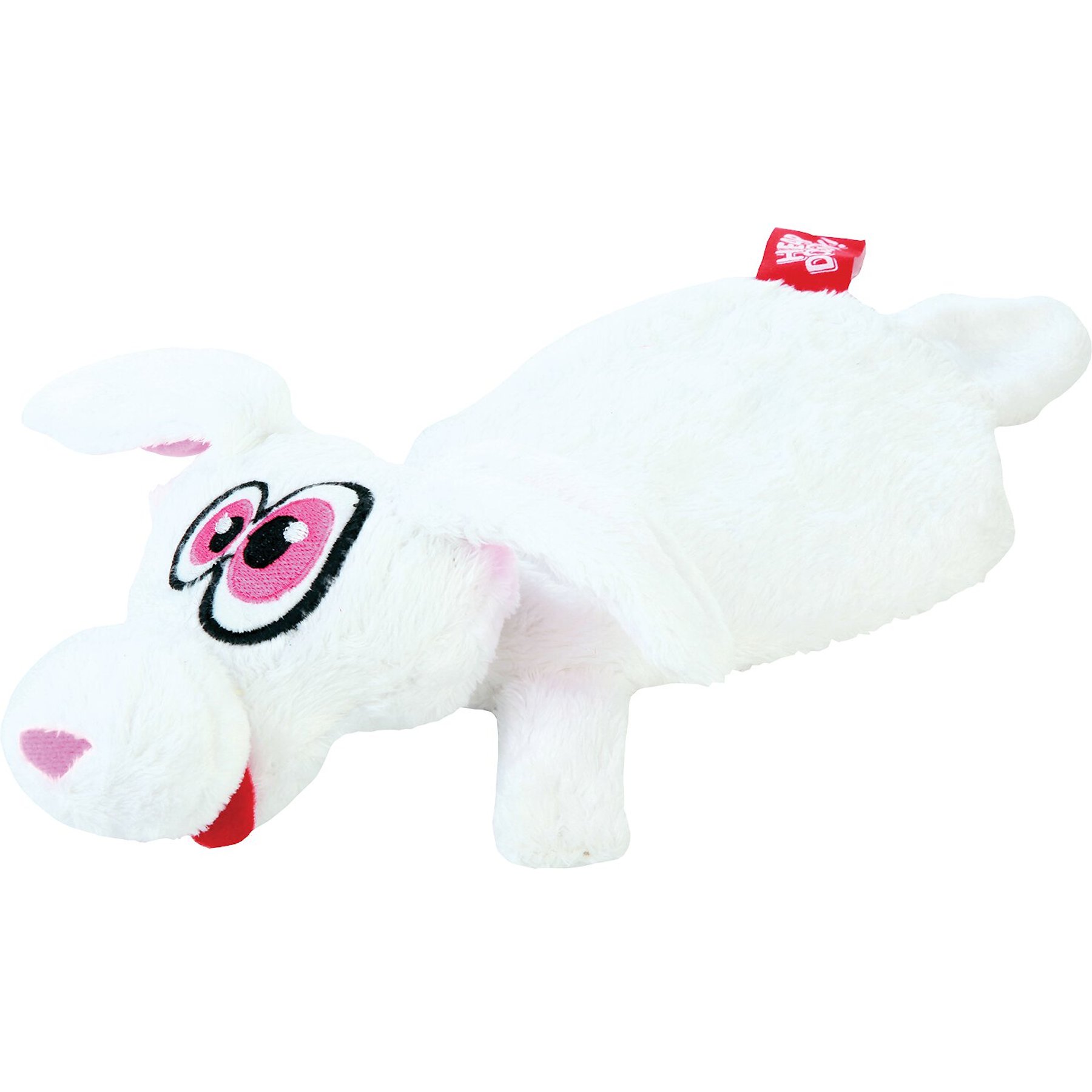 HEAR DOGGY!® Flattie Rabbit with Silent Squeak Technology™ Plush Dog Toy 