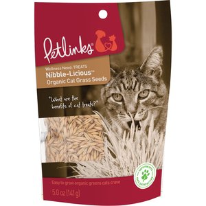 Petlinks Nibble-Licious Organic Cat Grass Seeds, 5-oz bag